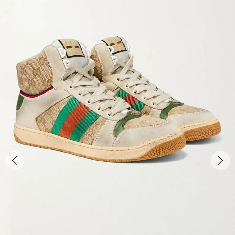 NIB Men's Gucci Screener GG High-top Sneaker